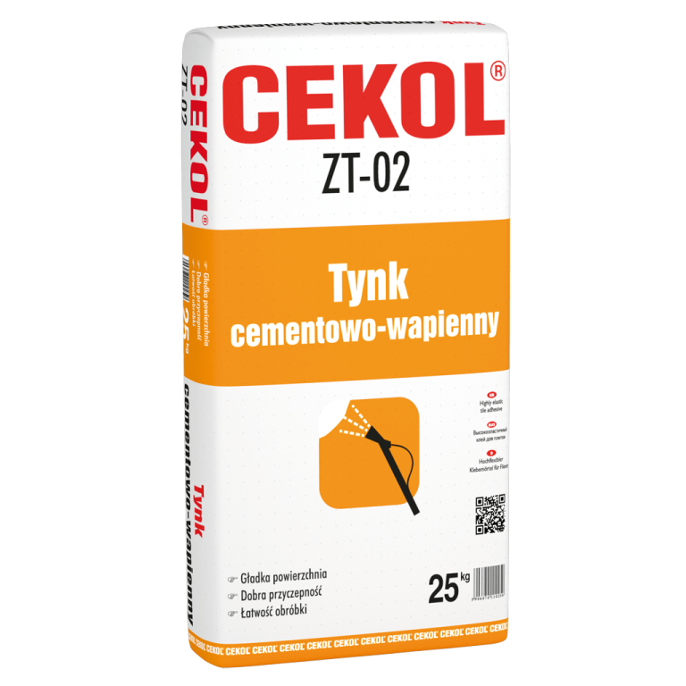 CEKOL ZT-02 TYNK MASZYNOWY CEMENT-WAPIENNY